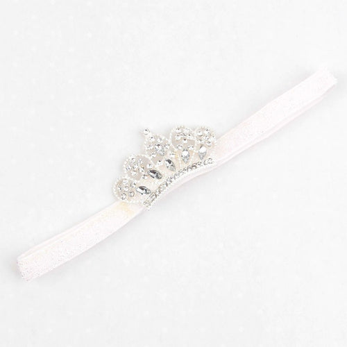 Baby Headband with Crystal Crown Design